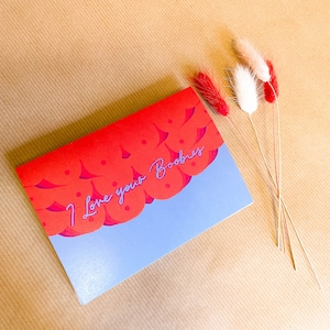 I love your boobies/ Anniversary Card/Cheeky Card/Rude Card/Valentine Rude Art Work
