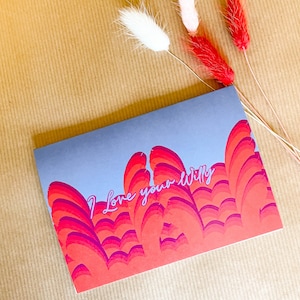 I love your willy/ Anniversary Card/Cheeky Card/Rude Card/Valentine&#39;s Rude Art Work
