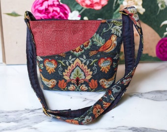 Bolso bandolera con estampado de William Morris