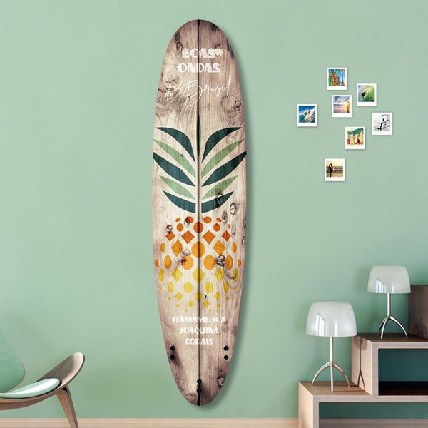 Planche de Surf Egg Décorative en Alu Ananas Do Brasil / Surf Déco / Décoration Surf