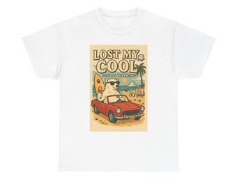 Lustiges Eisbär Klima Klima Änderung T-Shirt: Retro Strand Design