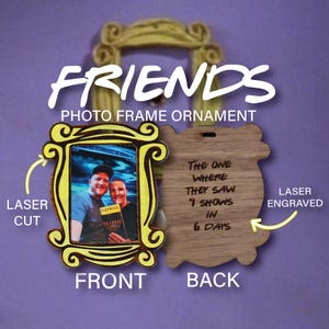 Friends Yellow Frame Custom Photo Ornament