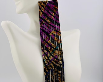 longues boucles d'oreilles en cuir colorées avec franges | Accessoires de festival et de fête