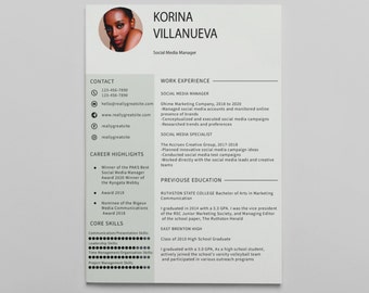 Resume Template | Resume Template Word | Ai | PSD | Pdf | Creative Resume, Canva template resume and CV for creatives, 3 pages