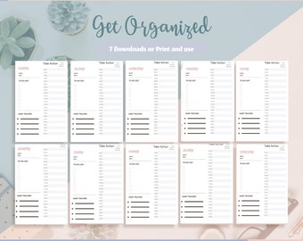 Daily Planner Printable Fillable Business Planner MLM weekly planner Download 365 Daily Planner Everyday Planner 365 Log