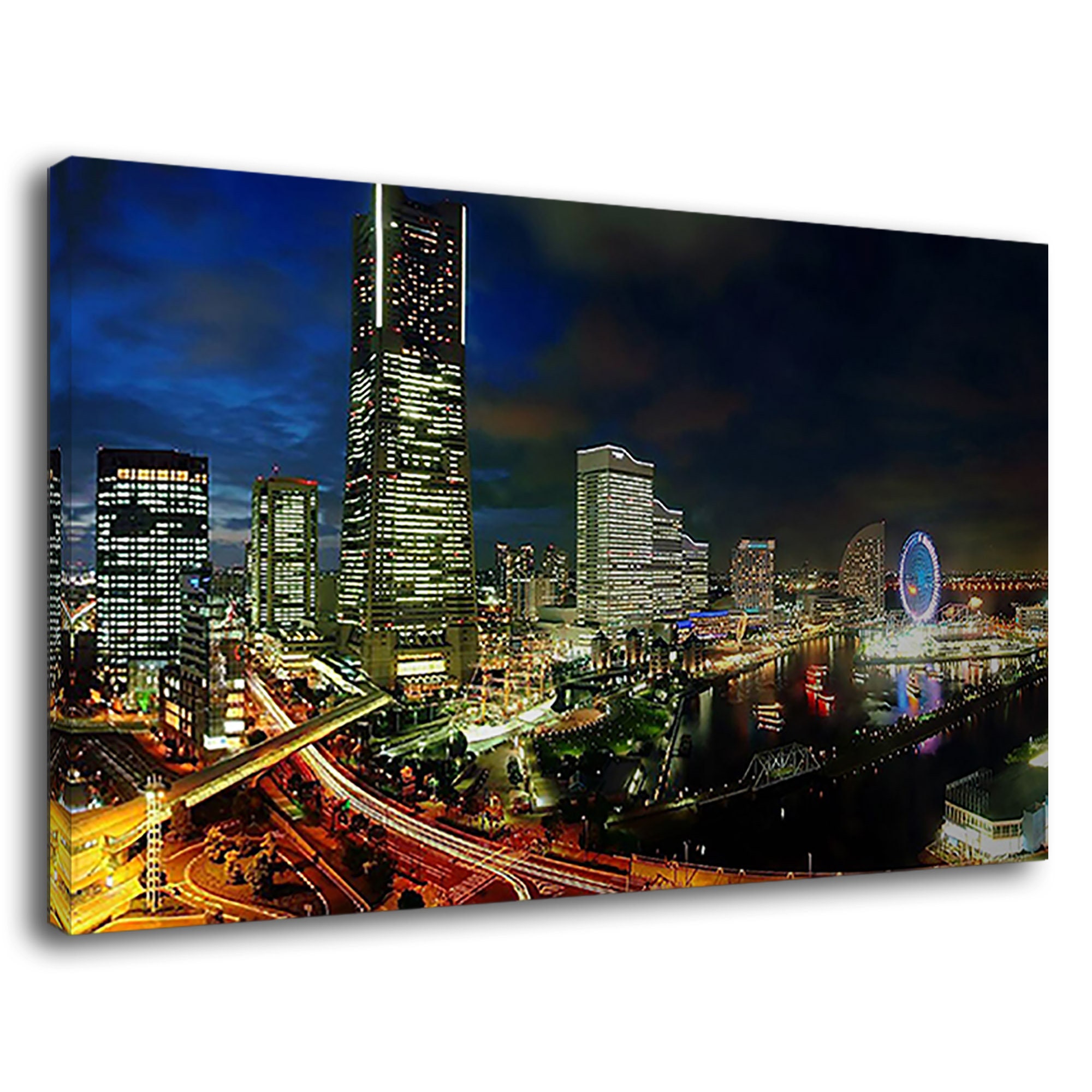 Japanese Cityscape Tokyo Japan Canvas Print Wall Art Picture Etsy