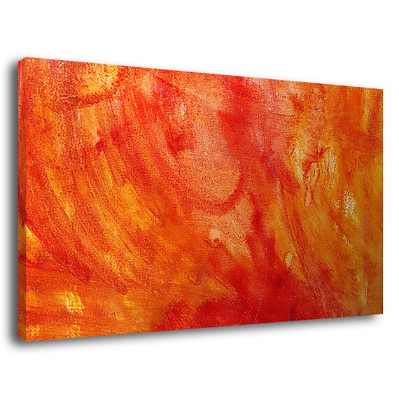 Heat 1 Painting Oils Canvas Hot Heat Summer Fire Canvas Print | Etsy