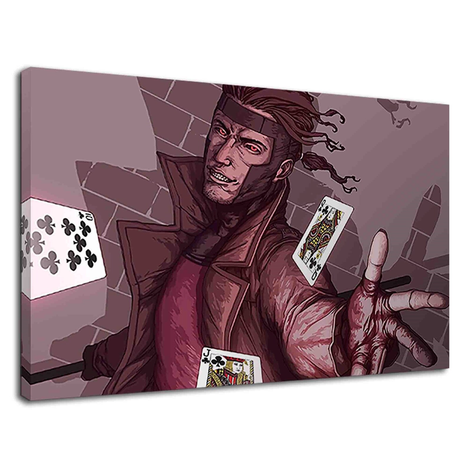 Gambit Throwing Cards Digital Art For Kids Bedroom Canvas Etsy