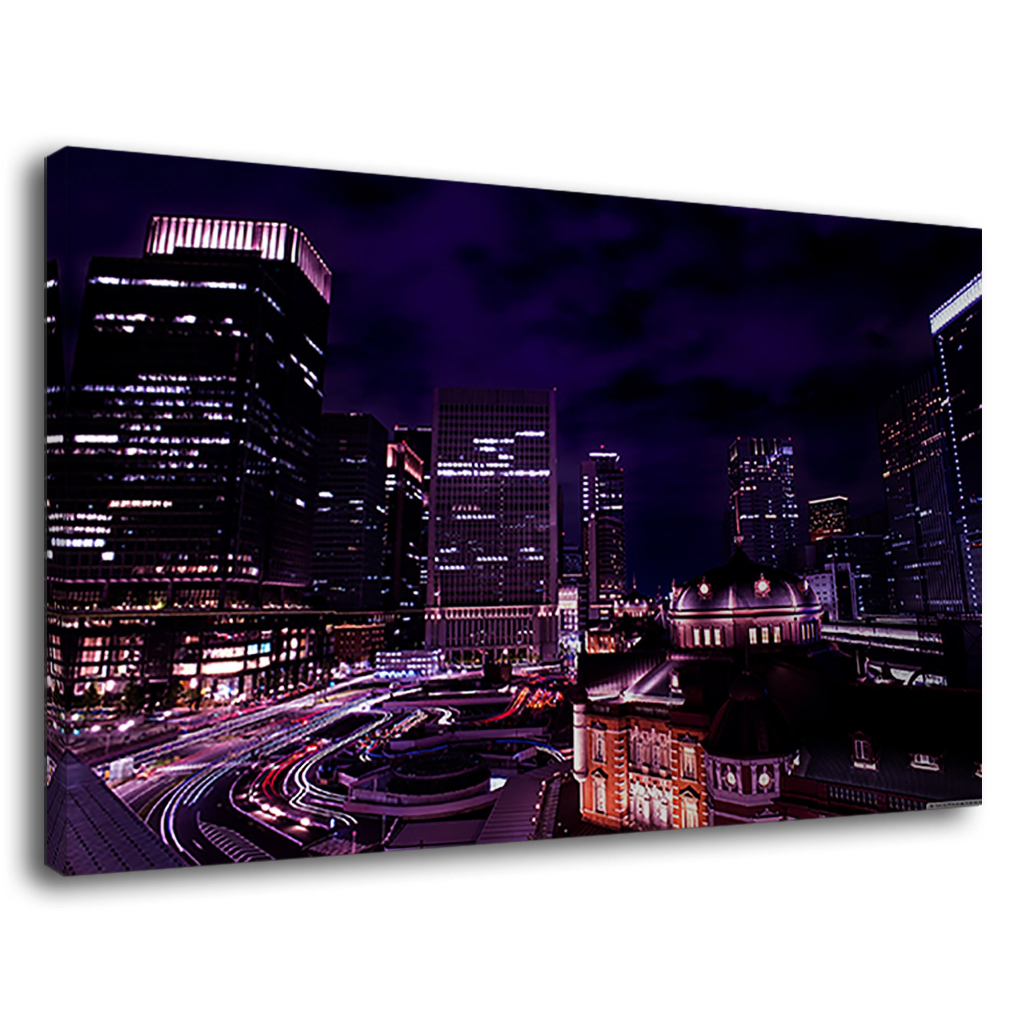 Central Tokyo Skyline Japanese Cityscape Canvas Print Wall Art Etsy