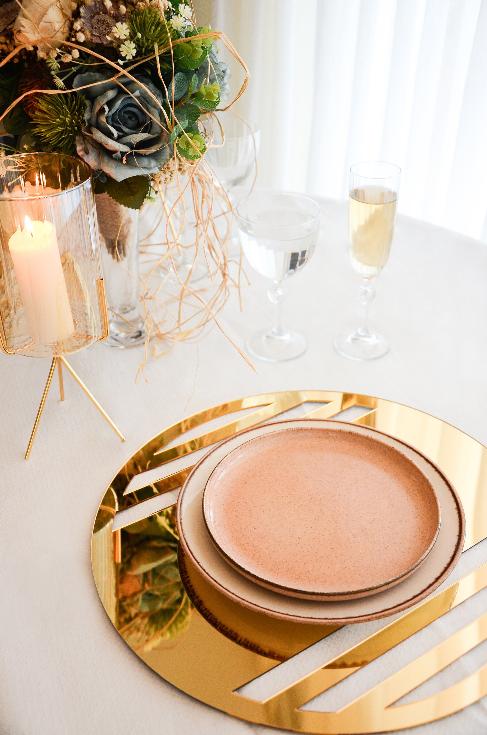 Gold Acrylic Round Placemats High Gloss Acrylics 3mmServing Etsy