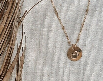 Snuggly Duckling 14k Gold Filled or Silver Satellite Chain Charm, Rapunzel Inspired jewelry, Rapunzel themed necklace