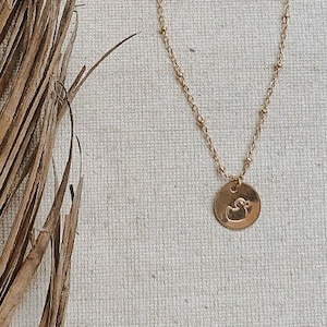 Snuggly Duckling 14k Gold Filled or Silver Satellite Chain Charm, Rapunzel Inspired jewelry, Rapunzel themed necklace