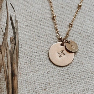 Ma Belle Evangeline, 14k gold filled, bedelketting Princess and the Frog, twee bedels Star en Firefly