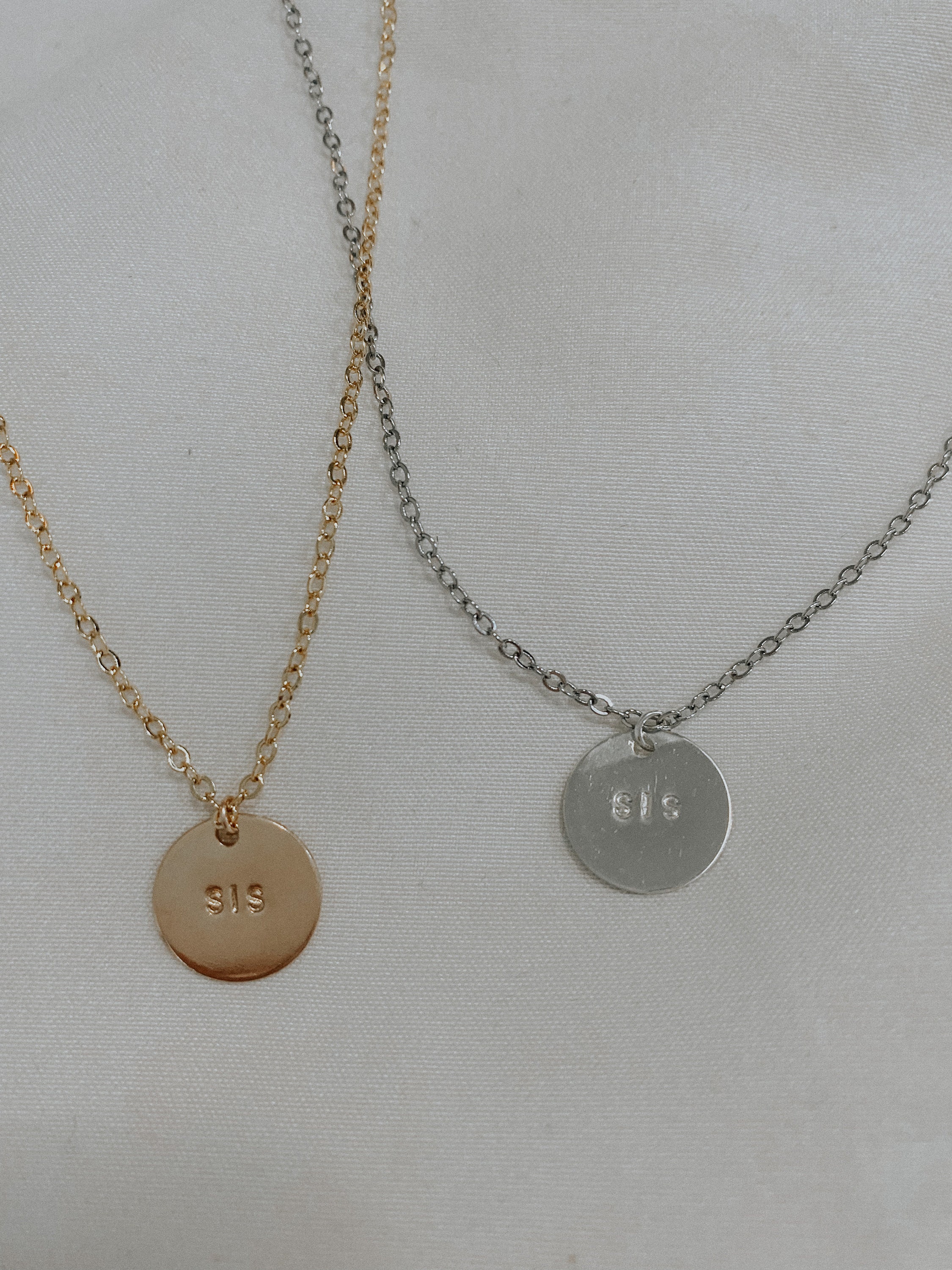 Real gold sister necklaces hot sale