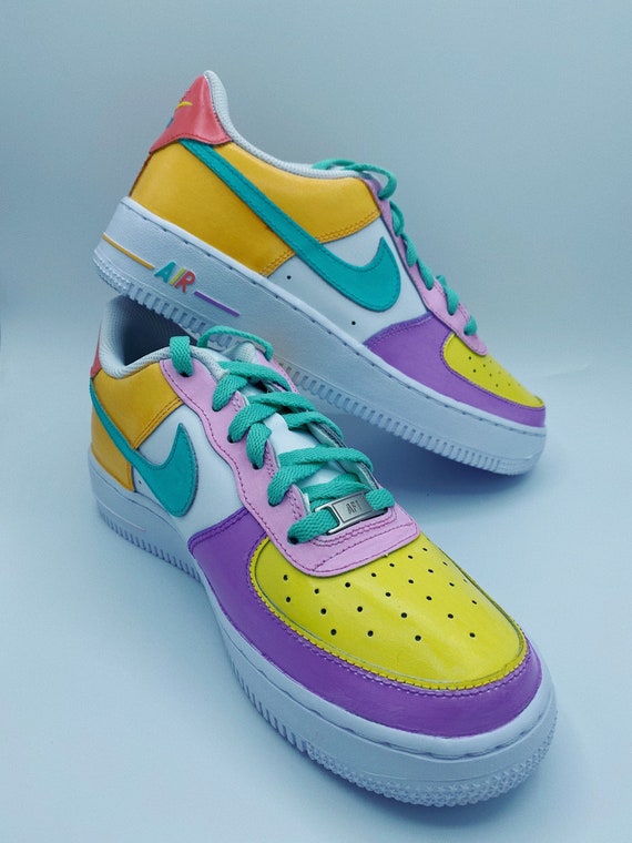 pastel color block air force 1