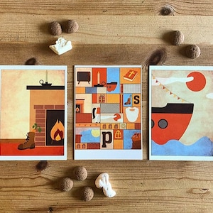 Sinterklaaskaarten set van 3