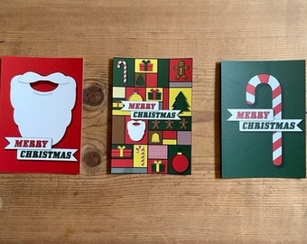 Ausverkauf! Kerstkaarten Set van 3