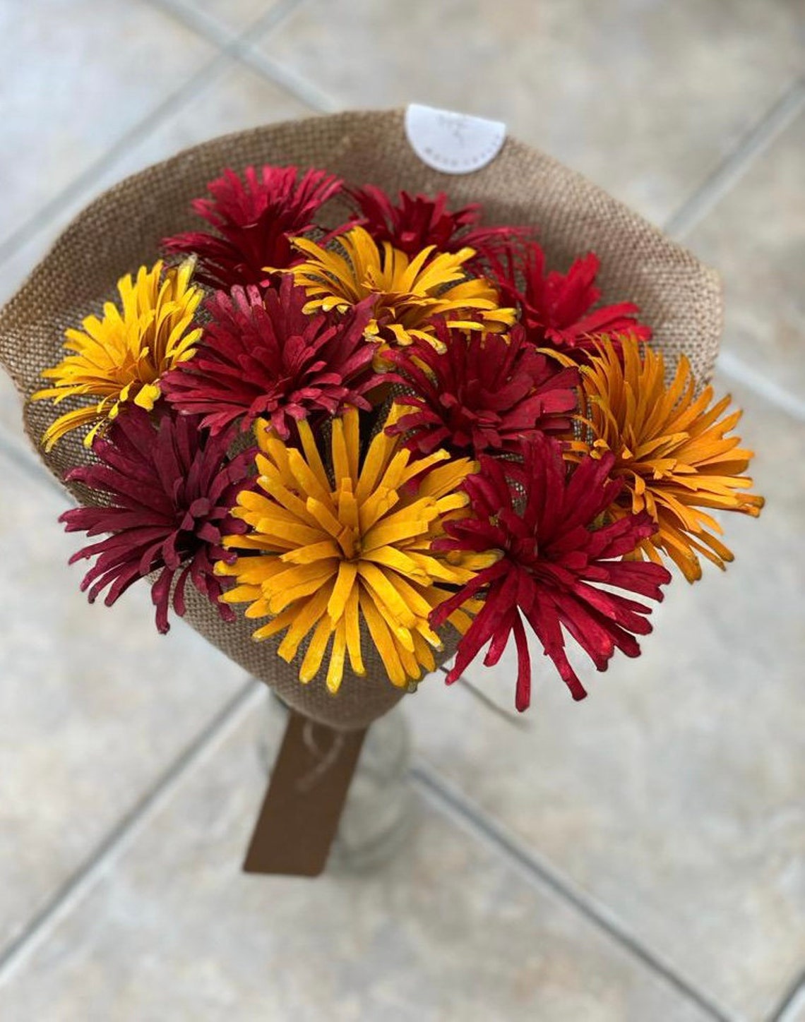 Fifth Wedding Anniversary Flower Bouquets Made of Wood for Etsy