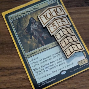 Laser Engraved Wood +1/+1 Counters for MTG Magic TCG