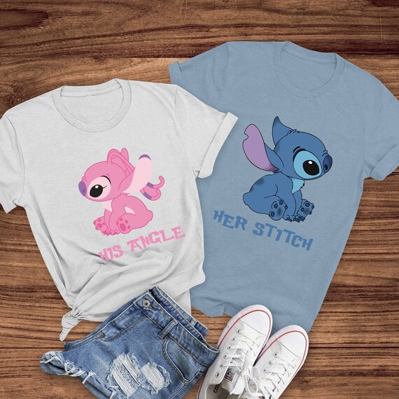 Stitch couple t shirt Clearance
