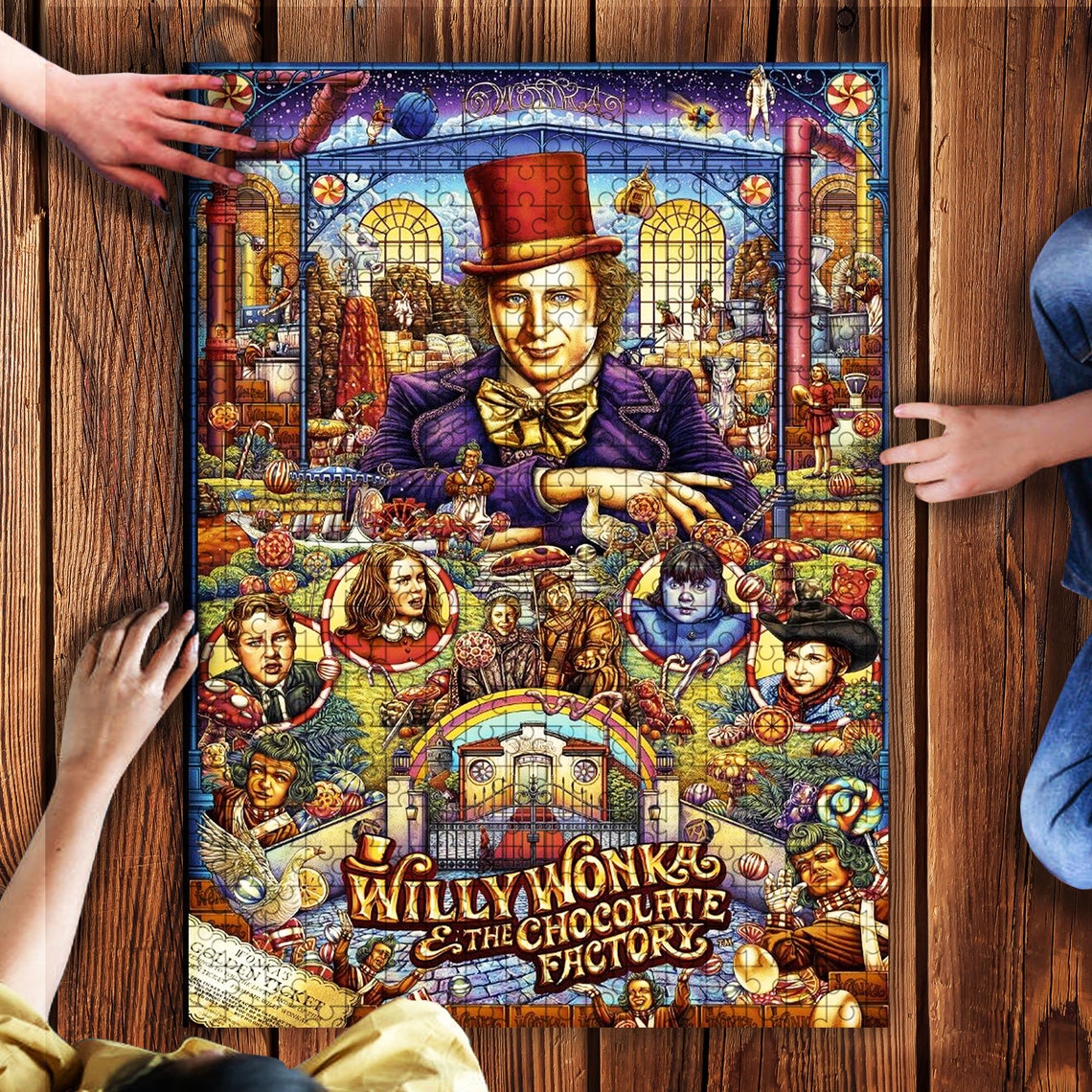 Willy Wonka And The Chocolate Factory Puzzle Charlie Bucket Etsy