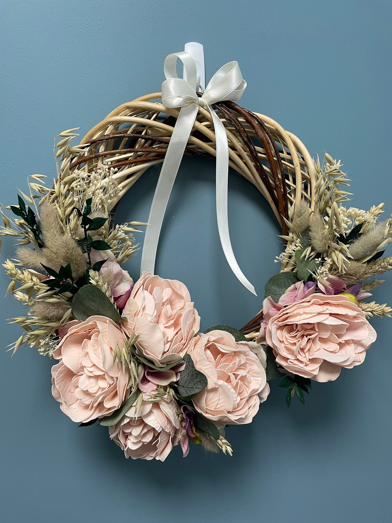 A Beautiful dried / faux flower wreath for a flower gift new Etsy