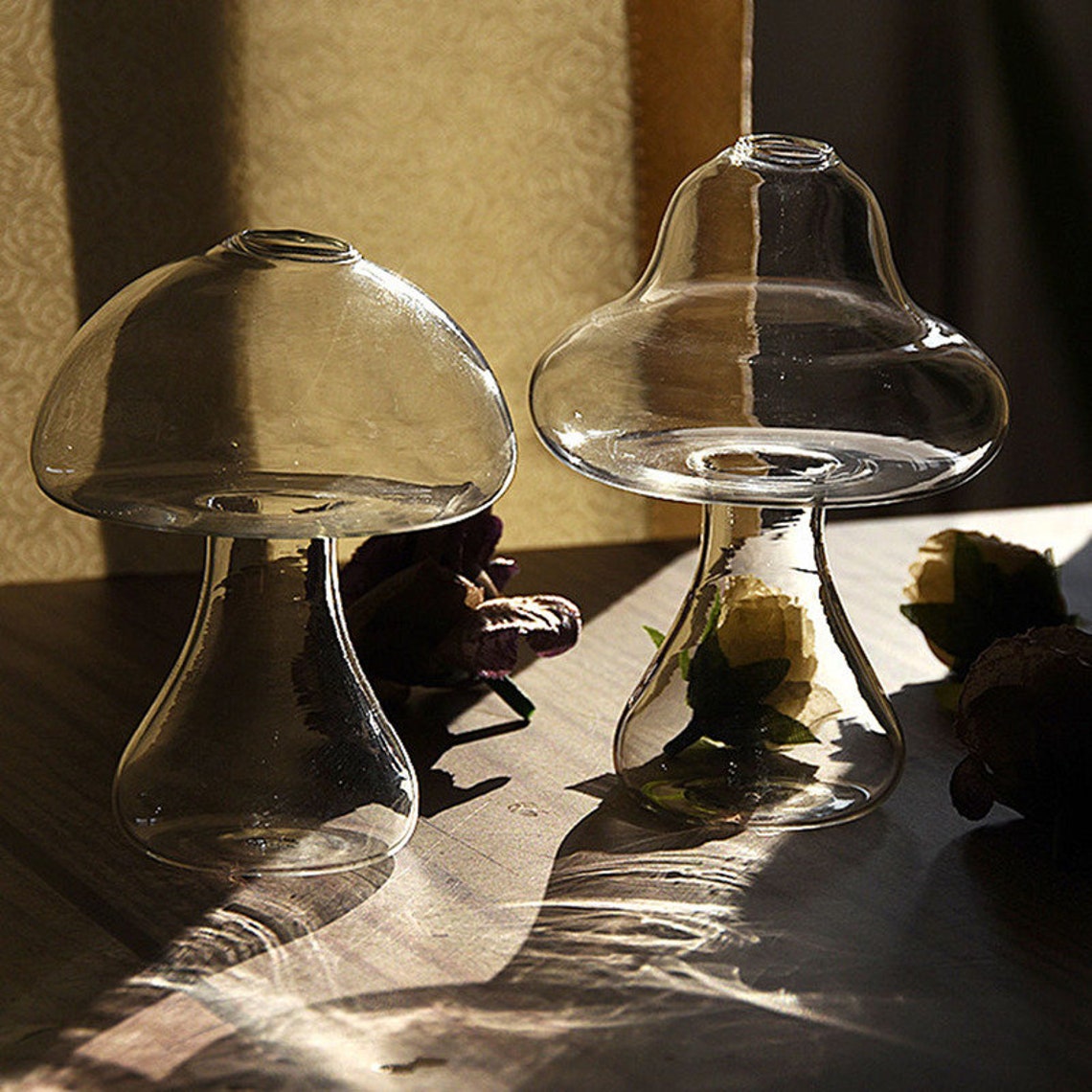 Mushroom Shaped Vase Mushroom Drinking Glass Cute Flower Pot Etsy