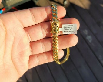 22k Solid Gold Miami Cuban Curb Link 22 
