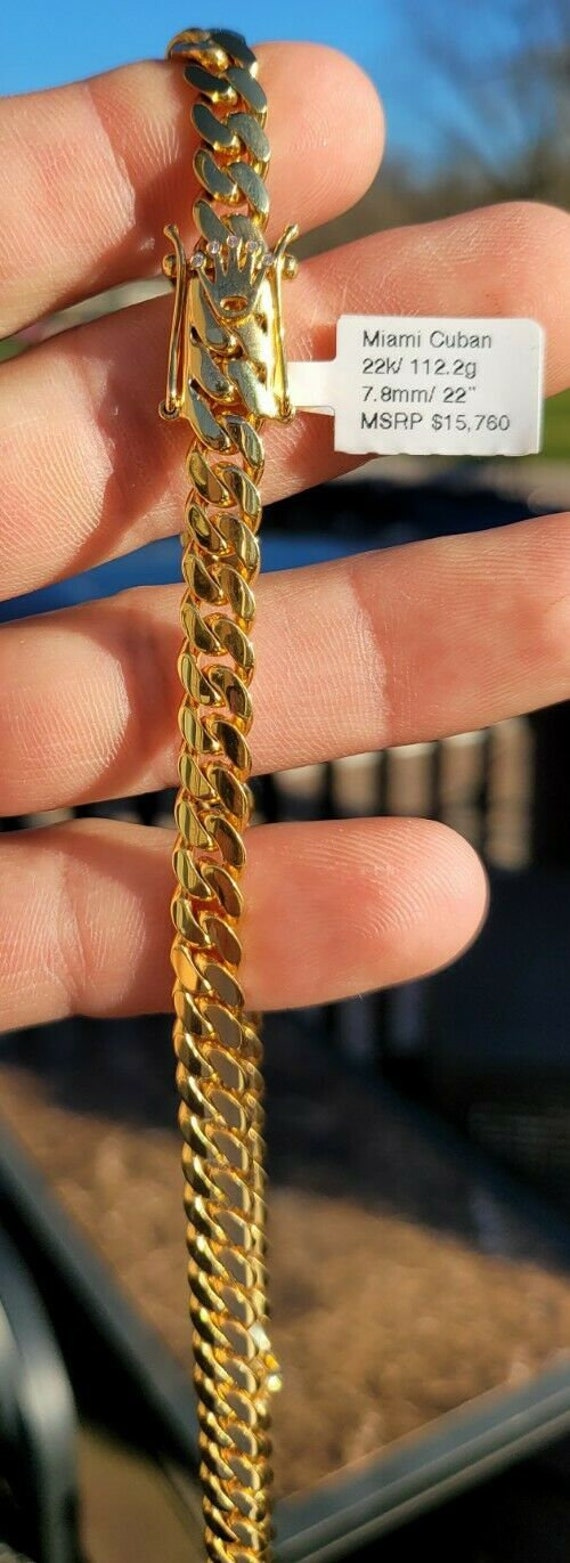 Ethiopian Necklace 22K Gold Color African Eritrea Cuban Chunky Necklace 