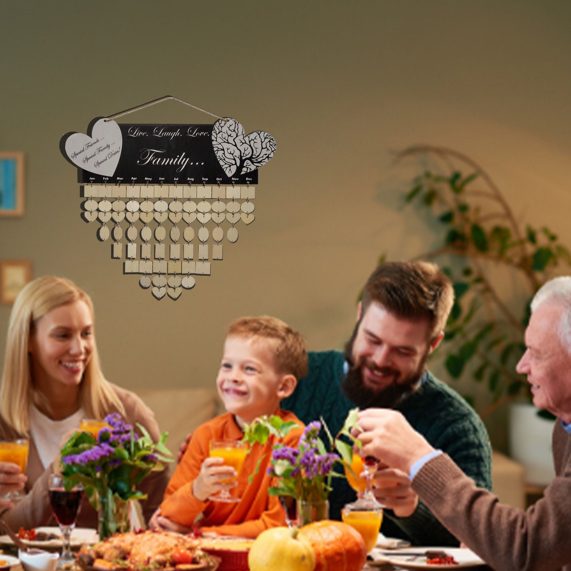 Wall Calendar Family Wall Decor for Home Decorative Etsy