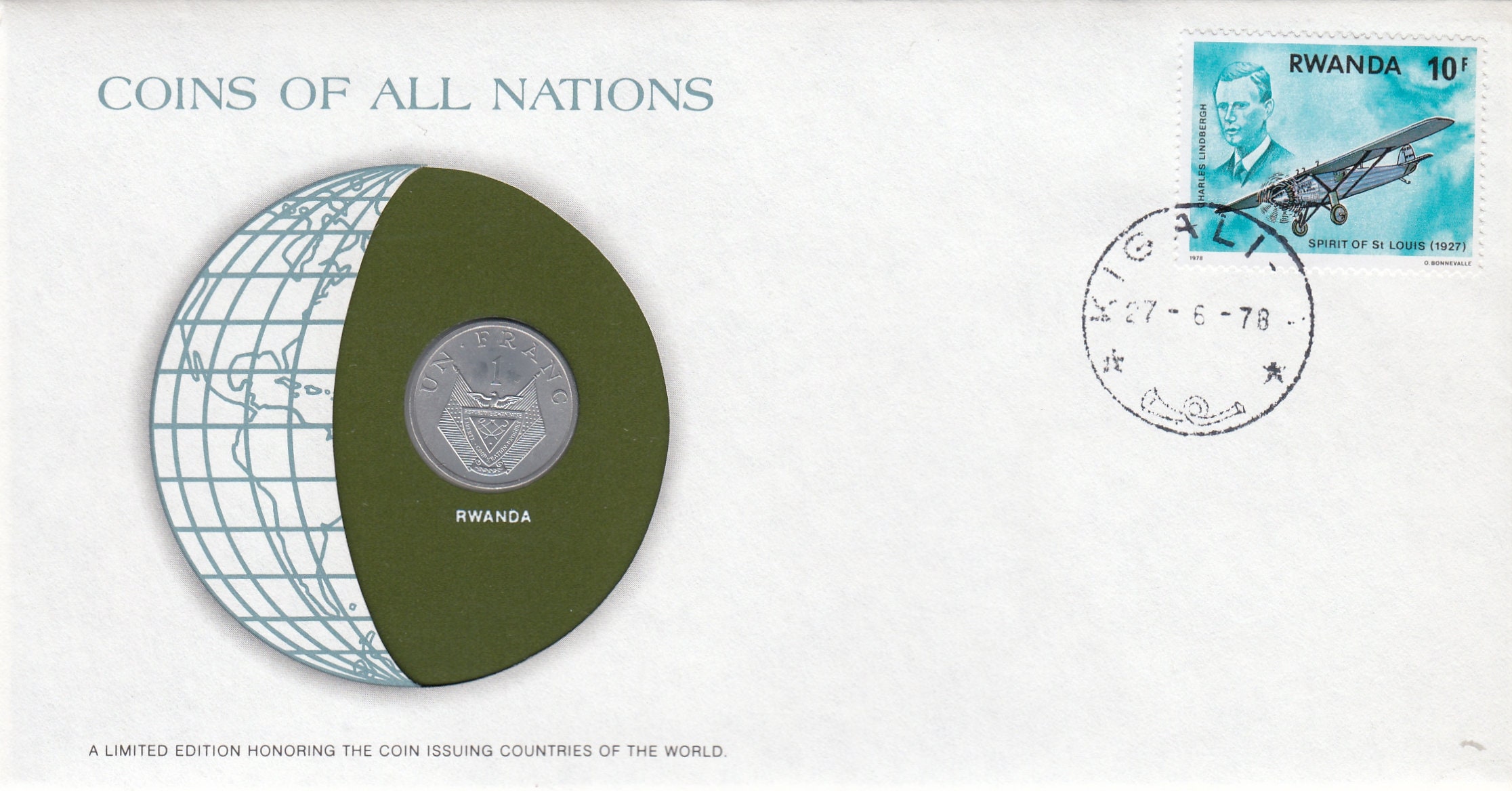 Coins & Money Collectibles Coins Of All Nations 1 franc 1977 KM12 ...