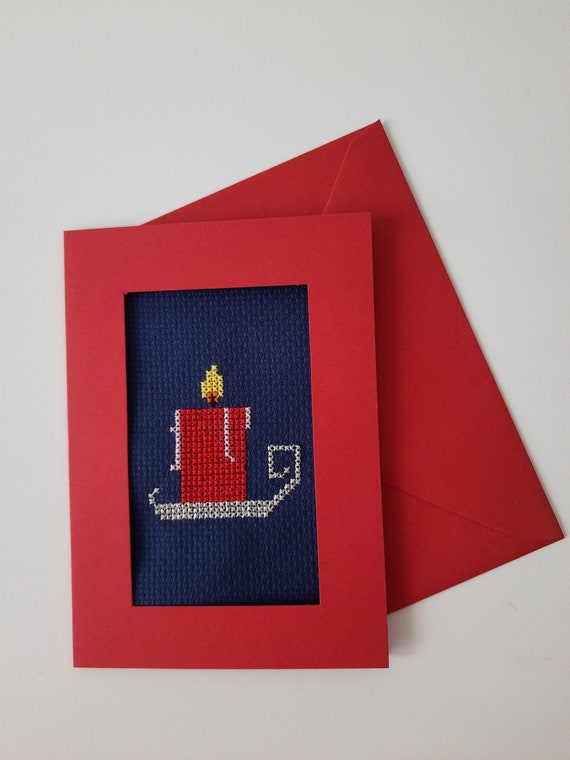 Christmas Candle Cross Stitch Pattern Etsy