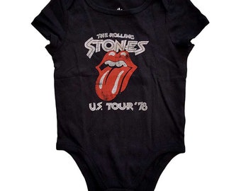 Rolling Stones Baby Grow-Official US Tour 1978-Stones-Rock Band Baby Baby Grows