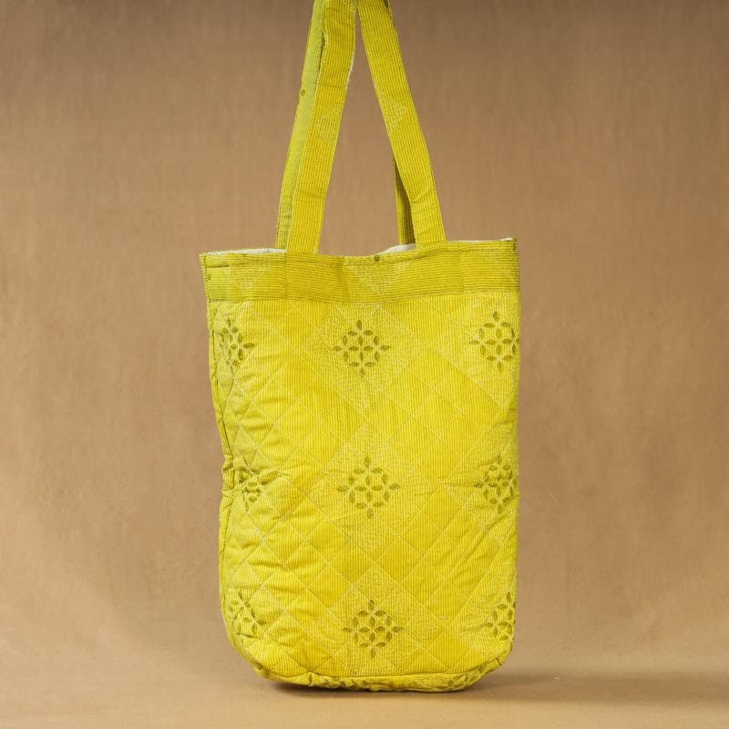 Pink - Handcrafted Quilted Sanganeri Block Printed Shoulder Bag