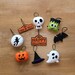 Felt Halloween Decorations.  Frankenstein. Ghost. Witch. Pumpkin. Bat. Skull. Hanging Decorations. Tree Decorations. 