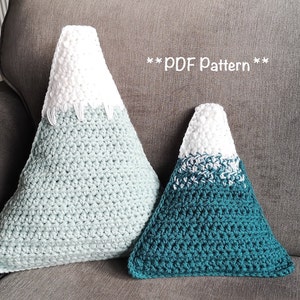 Crochet Pattern. Nordic Mountain Cushion. Snowy Mountain. Nursery Decor. Playroom. Kids room. Crochet gift. Easy Crochet pattern