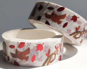 Cardinal Winter Red Foil Washi Tape