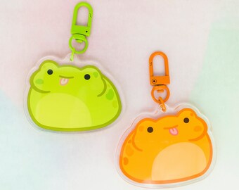 Blep Frog Friends 2.5" Acrylic Charms