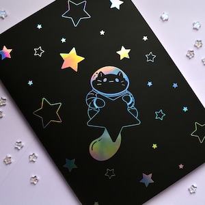 Silber holografische Foil Sticker mit genähtem Rand
