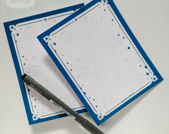 Polyhedral Dice 4.25" x 5.5" Notepad | 50 pages