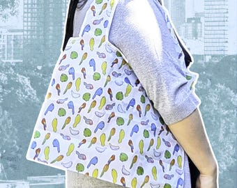 Reusable Eco-Friendly Pretty Parrots Tote