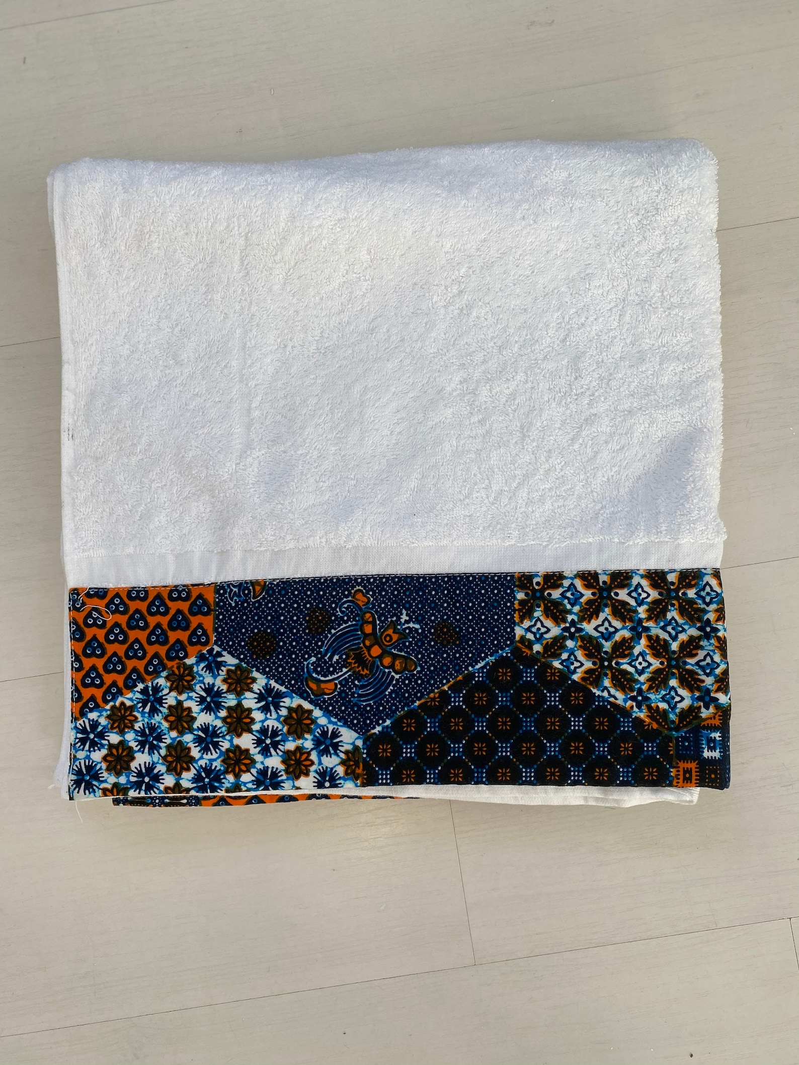 Buy African Fabric Embellished Bath Towels Online in India Etsy