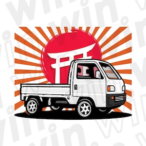 Kei Truck Sticker, Japanese Mini Truck Vinyl Decal for JDM Car Enthusiasts