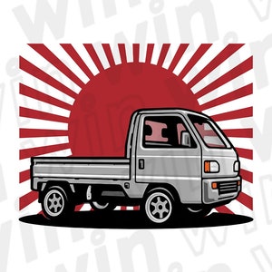 Kei Truck Sticker, Japanese Mini Truck Vinyl Decal for JDM Car Enthusiasts