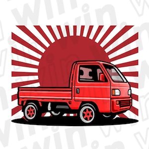 Kei Truck Sticker, Japanese Mini Truck Vinyl Decal for JDM Car Enthusiasts