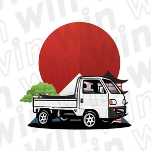 Kei Truck Sticker, Japanese Mini Truck Vinyl Decal for JDM Car Enthusiasts