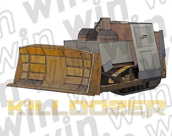 Killdozer-klistermärke Legendarisk Marvin Heemeyer Bulldozer Vinyldekal