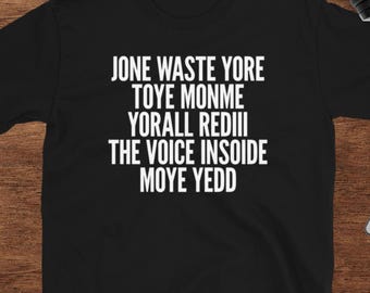 Jone Waste Yore Toye T-Shirt: All the Small Things Parody, Funny Music Tee