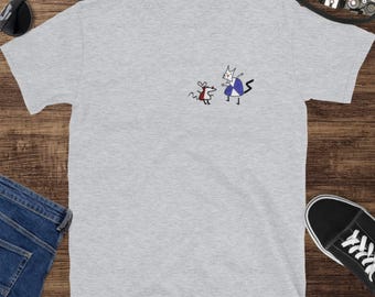 Worker And Parasite Cartoon T-Shirt, 90s Obscure Humor Tee