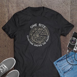 One Bite Everyone Knows The Rules T-Shirt, Pizza Rating Tee